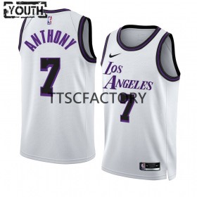 Los Angeles Lakers Carmelo Anthony 7 Nike 2022-23 City Edition Valkoinen Lasten Pelipaidat Swingman